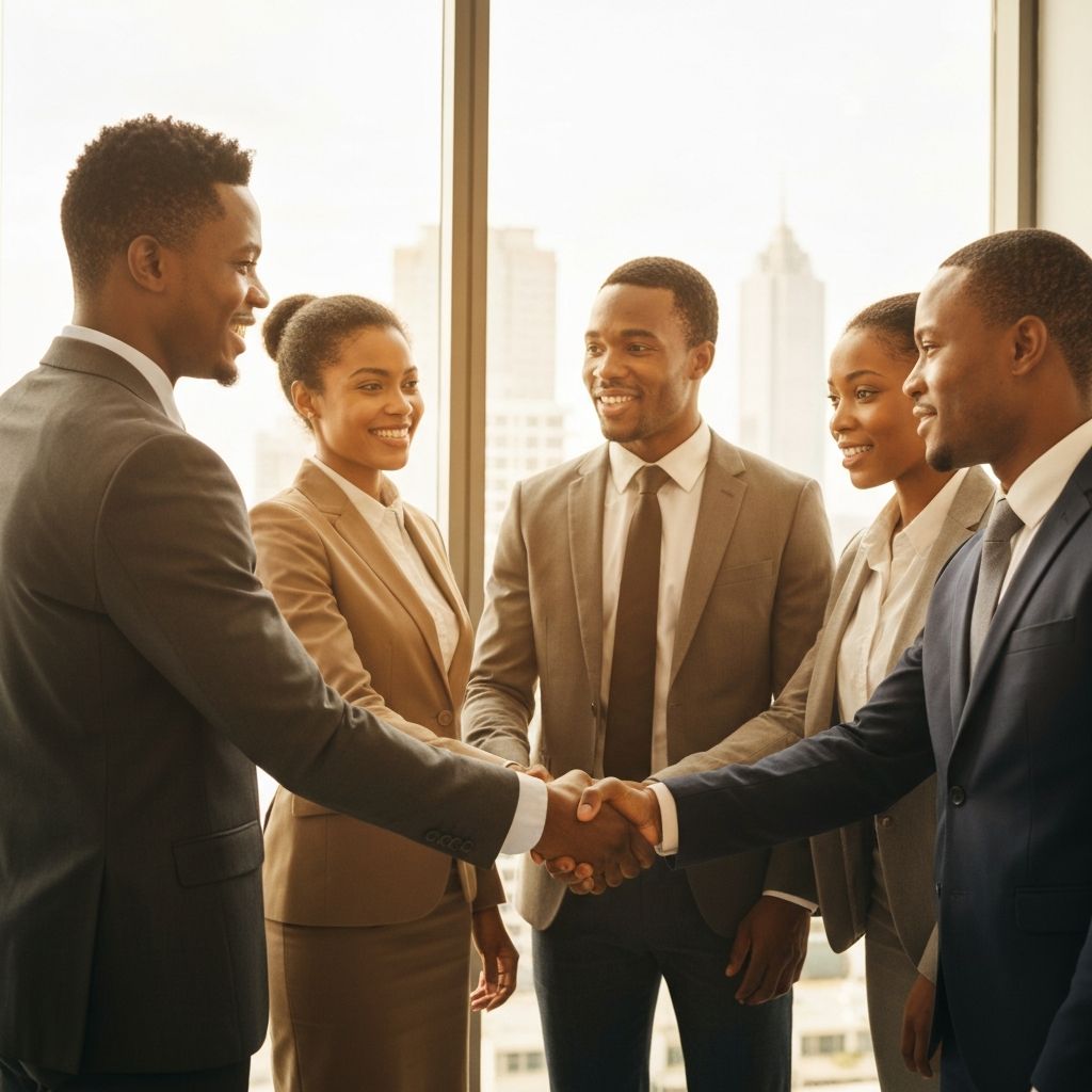 African business leaders collaborating